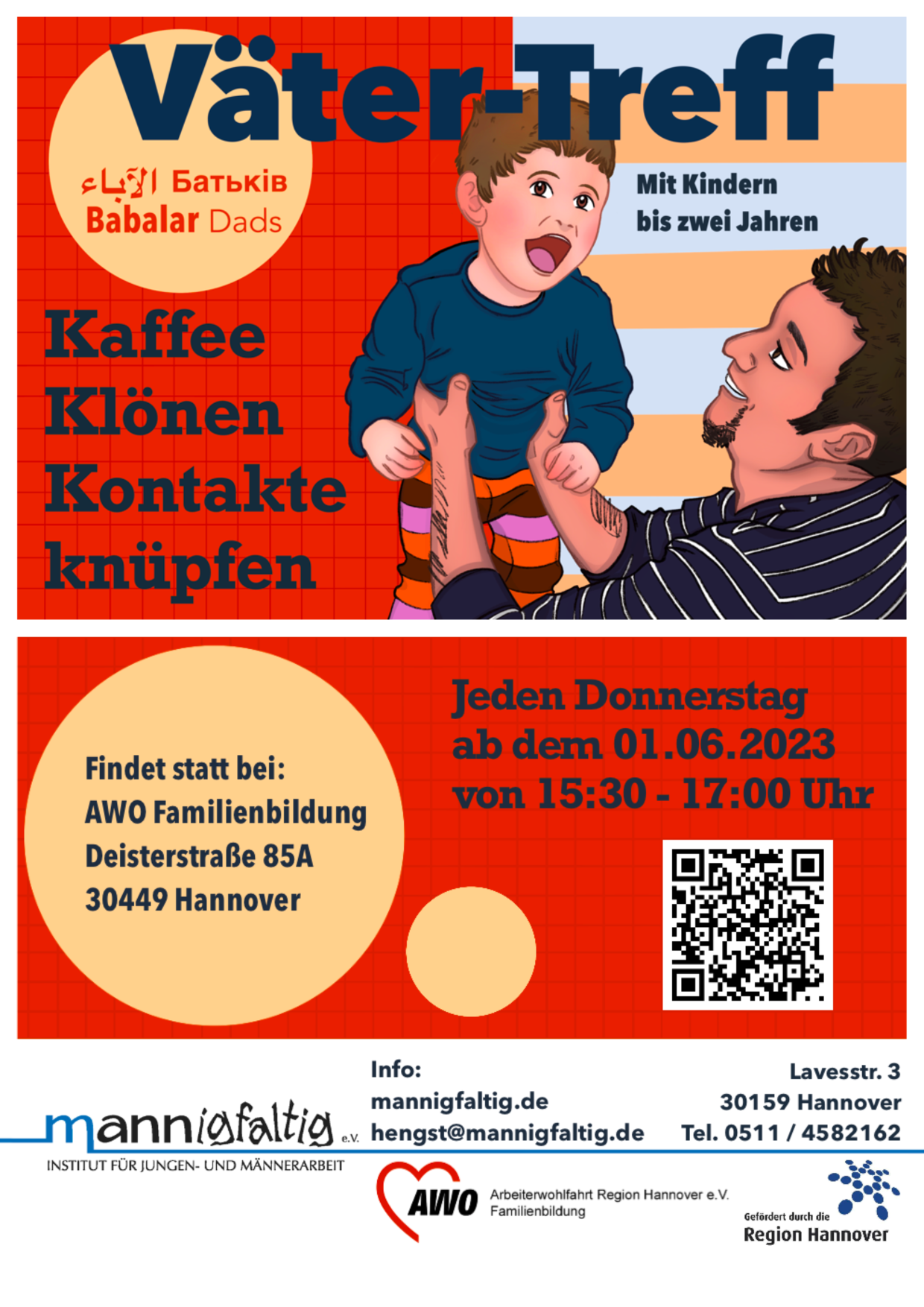 Plakat Vätertreff Hannover Linden
